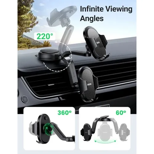 UGREEN 20473 Water-Fall Shaped Suction Cup Car Phone Holder