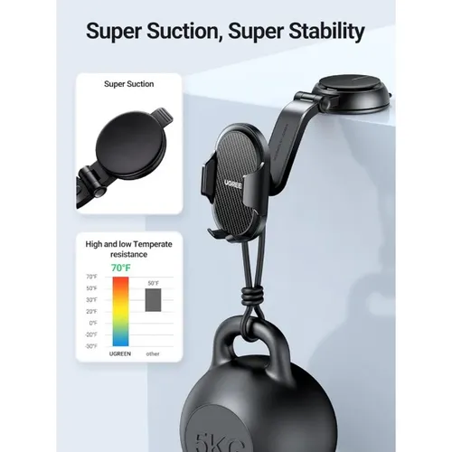 UGREEN 20473 Water-Fall Shaped Suction Cup Car Phone Holder
