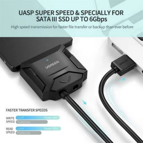 UGREEN 20611 SATA to USB 3.0 Adapter Cable with UASP