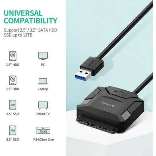 UGREEN 20611 SATA to USB 3.0 Adapter Cable with UASP