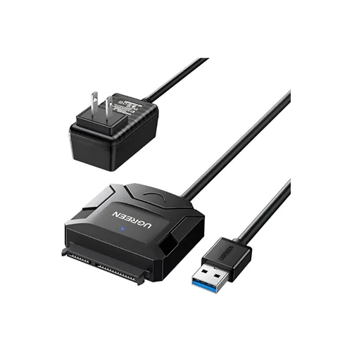 UGREEN 20611 USB to SATA Hard Drive Converter Cable for 2.5 and 3.5 with Charging Adapter CR108