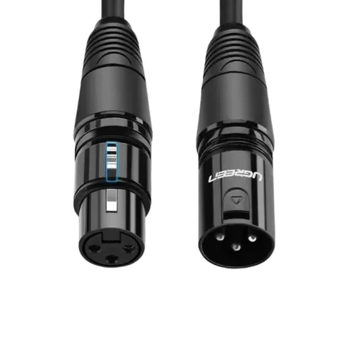 UGREEN 20710 Cannon Male to Female Microphone Extension Audio Cable 2M Black