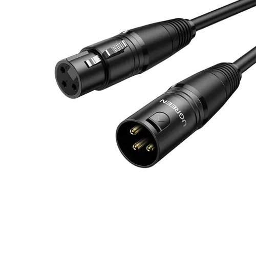 UGREEN 20710 Cannon Male to Female Microphone Extension Audio Cable 2M Black