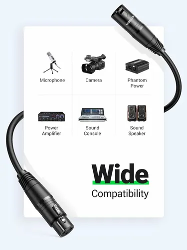 UGREEN 20714 Cannon Male-Female Microphone extension cable 10m