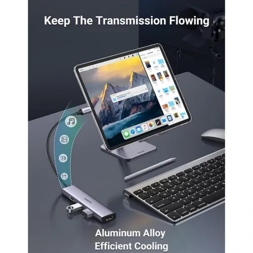 UGREEN 20841 Aluminum 4 in 1 USB C to USB 3.0 Hub