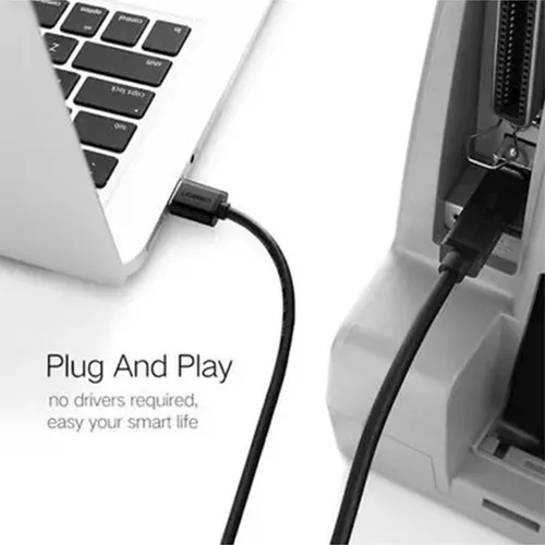 UGREEN 20847 US135 USB 2.0 AM to BM 2M Printer Cable