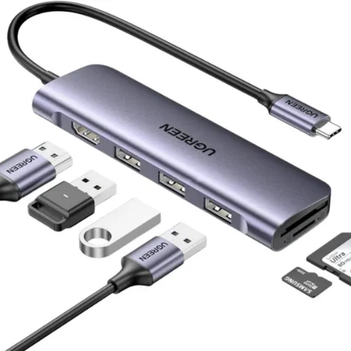UGREEN 20956A 6-in-1 USB-C Multifunction Adapter