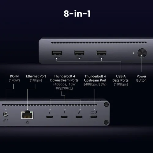UGREEN 25053UK 8-in-1 Thunderbolt 4 Docking Station UK