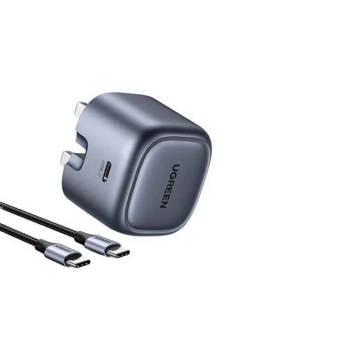 UGREEN 25114 Nexode 30W USB-C GaN Fast Charger UK – Space Gray