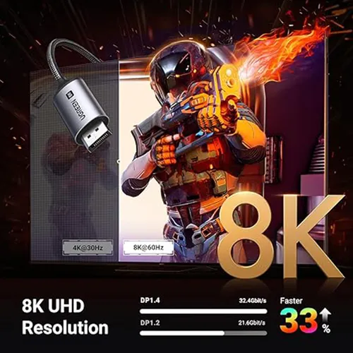 UGREEN 25157 USB-C to Display Port 8K Cable 1M