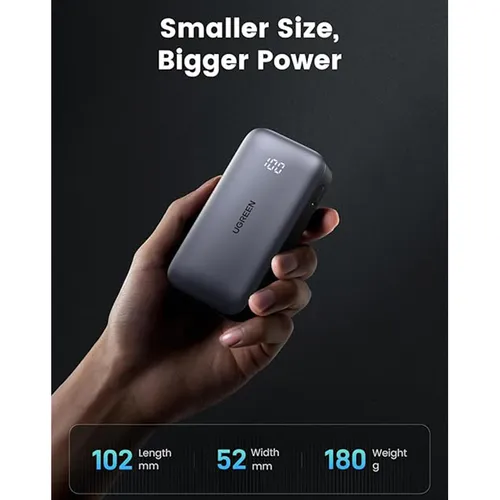 UGREEN 25185 Nexode 30W 10000mAh Two-Way Fast Charging Power Bank with Type-C to Type-C Cable