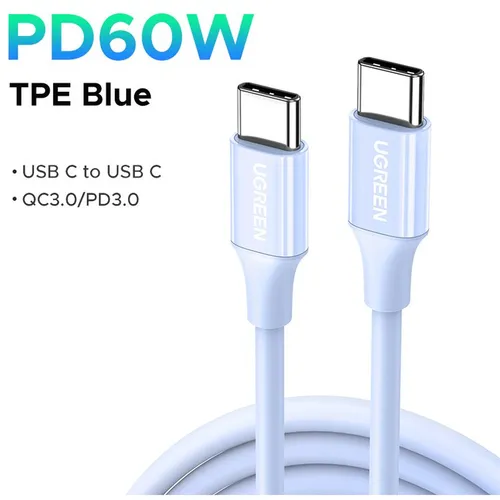 UGREEN 25310 60W 3A Max Type-C to Type-C PD 1M Fast Charging Cable