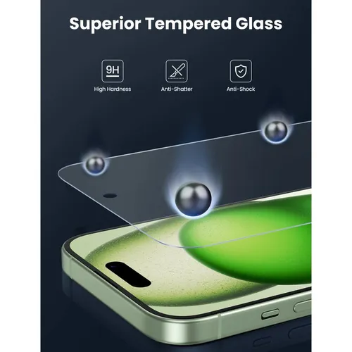UGREEN 25648 iPhone 15 Pro Max Matte Screen Protector with Installation Frame