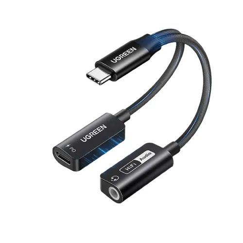 UGREEN 25837 2-in-1 Audio Adapter C to 3.5mm with PD