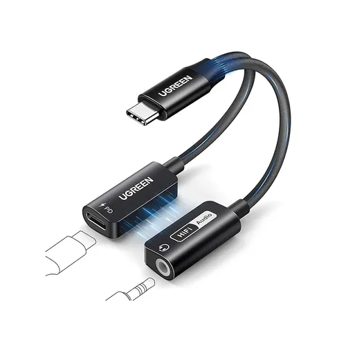 UGREEN 25837 USB-C to 3.5mm Audio Adapter with Power Delivery