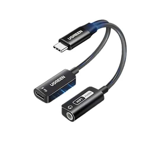 UGREEN 25837 USB-C To 3.5mm Audio Adapter With Power Delivery CM721