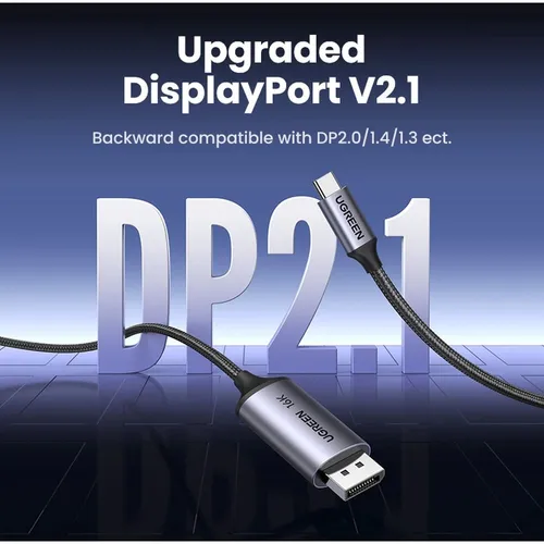 UGREEN 25863 Type-C to DisplayPort 16K 1M Nylon Braided Cable