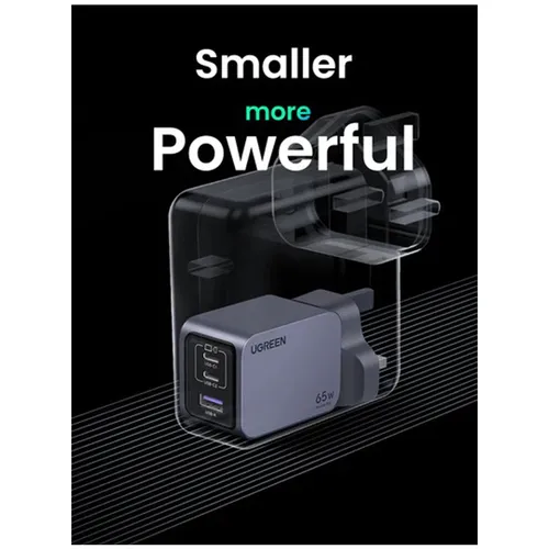 UGREEN 25872 GaN Nexode Pro 65W 3 Port Fast Charger