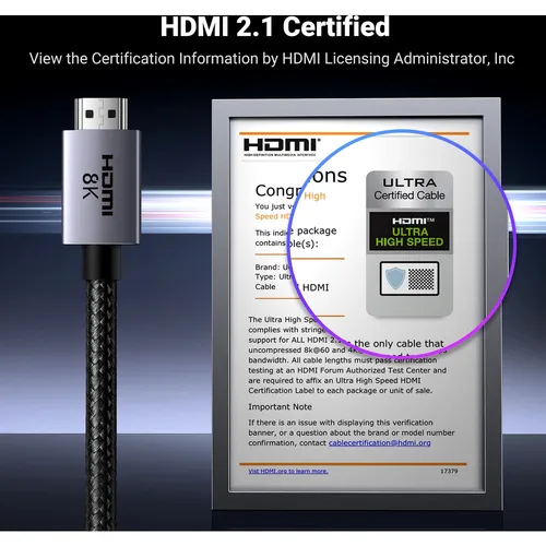 UGREEN 25908 8K@60hz 1M HDMI to HDMI Cable