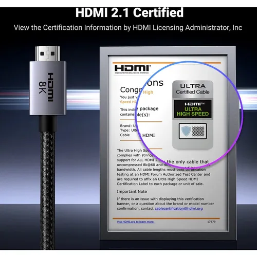 UGREEN 25911 8K@60hz 3M HDMI to HDMI Cable