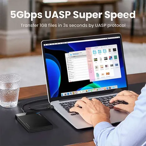 UGREEN 2.5″USB 3.0 to Sata III External Hard Drive Enclosure with 3.0 USB Cable