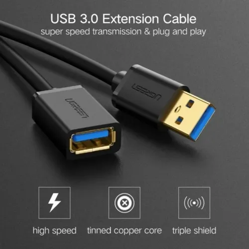 UGREEN 30127 USB 3.0 Male to Female Extension 3M Cable