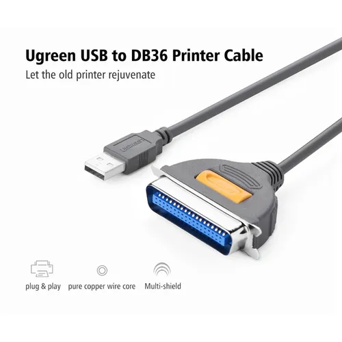 UGREEN 30226 USB 2.0 To IEEE 1284 Parallel Cable