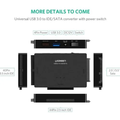 UGREEN 30343 USB 3.0 To Sata & IDE HDD 3.5 + 2.5 Converter