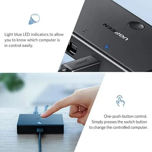 UGREEN 30345 USB 2.0 Sharing Switch 2 In 1 Out