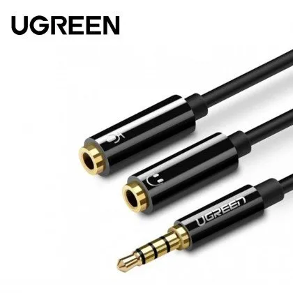 UGREEN 306220 3.5mm Male To Dual 3.5mm Female Headset Splitter Cable 20Cm