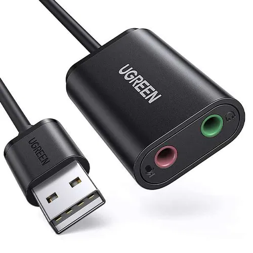UGREEN 30724 USB Audio Adapter External Stereo Sound Card with 3.5mm Headphone Adapter