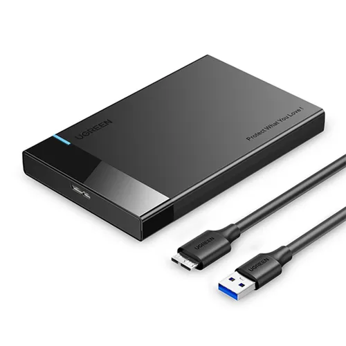 UGREEN 30847 2.5″USB 3.0 to Sata III External Hard Drive Enclosure with 3.0 USB Cable