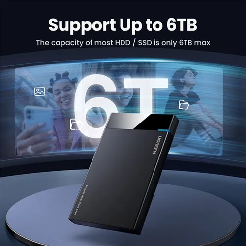 UGREEN 30847 2.5_USB 3.0 to Sata III External Hard Drive Enclosure with 3.0 USB Cable