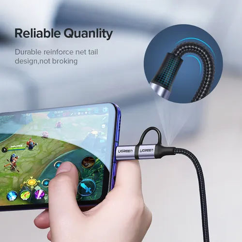 UGREEN 30875 USB to Micro USB + Type-C 1M Cable