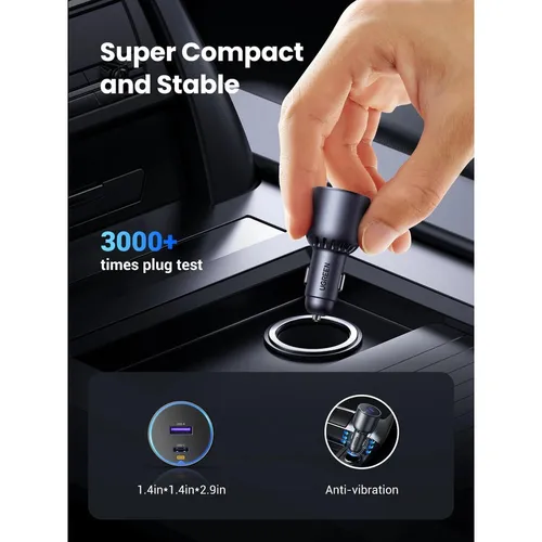 UGREEN 35023 63W Type-C + USB Fast Car Charger