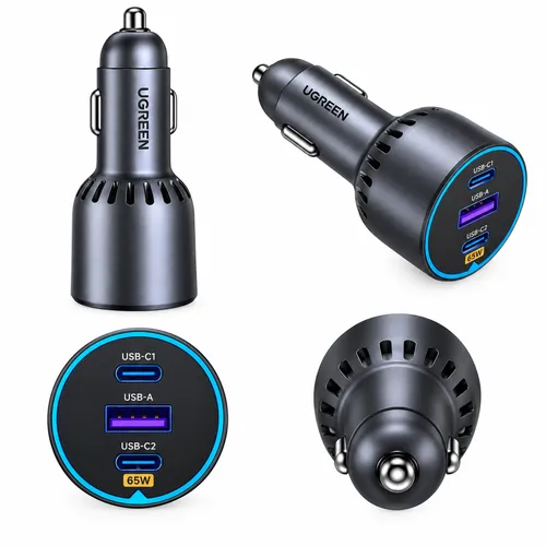 UGREEN 35024 75W 3-Port Fast Car Charger EC703