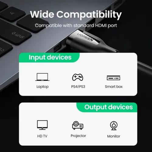 UGREEN 35175 HDMI Male to HDMI  Male 4K 3M Cable