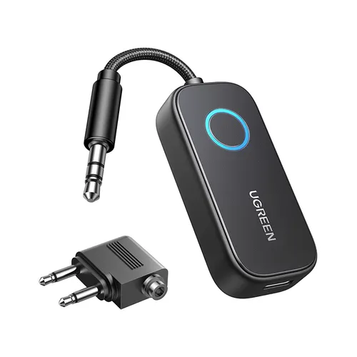 UGREEN 35222A Bluetooth Audio Receiver and Transmitter with 3.5MM Airplane Jack Adapter