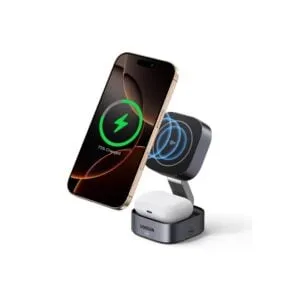 UGREEN 35316 MagFlow 2-in-1 15W Qi2 Wireless Charger