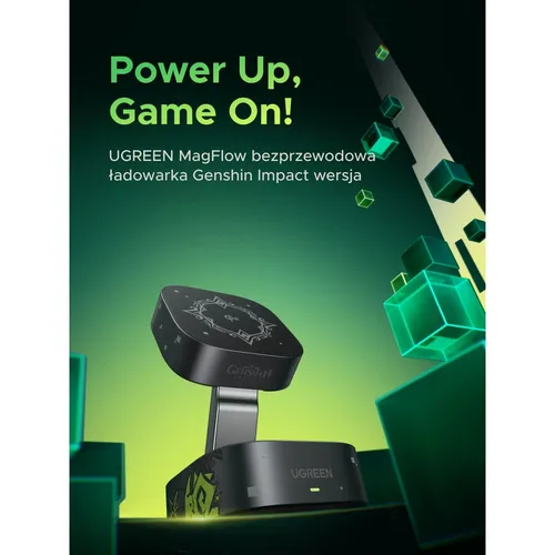UGREEN 35316GI 25W 2-in-1 Qi2 Genshin Impact Edition Magnetic Wireless Charger