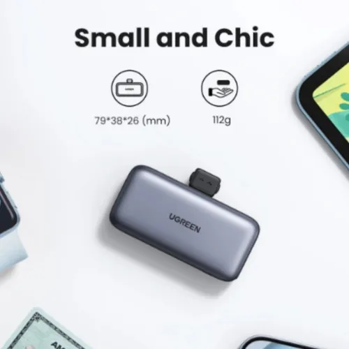 UGREEN 35338 20W 5000mAh Power Bank with Built-in USB-C Cable