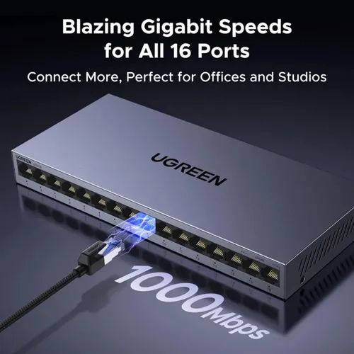 UGREEN 35373UK 16 Port Gigabit Network Switch Ethernet Splitter