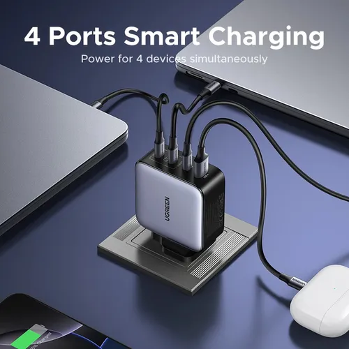 UGREEN 35540 200W 4-Port GaN UK Pin Fast Charger Adapter