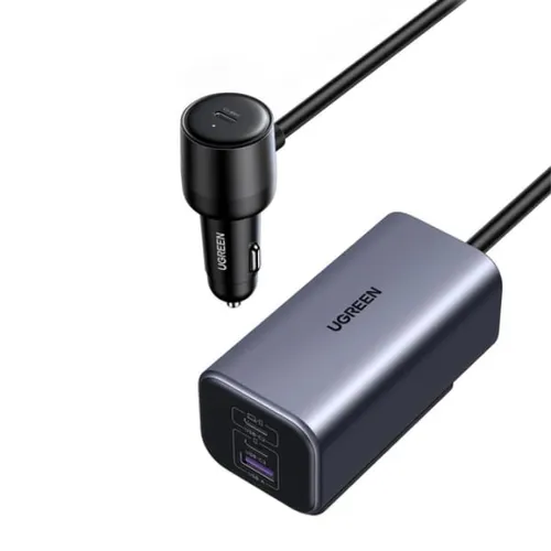 UGREEN 35571 150W 4-Port GaN Car Charger with Extension Hub