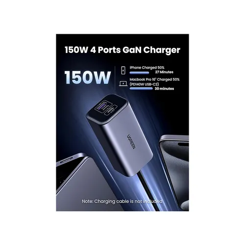UGREEN 35571 150W 4 Port GaN Fast Car Charger