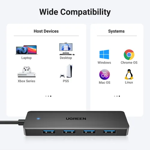UGREEN 35574 4-Port USB 3.0 5Gbps Hub Adapter