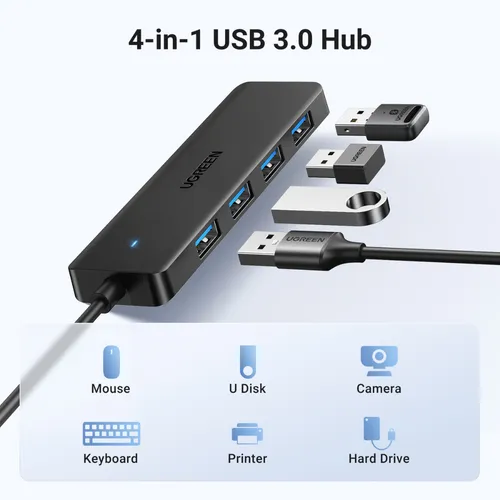 UGREEN 35574 4-Port USB 3.0 5Gbps Hub Adapter