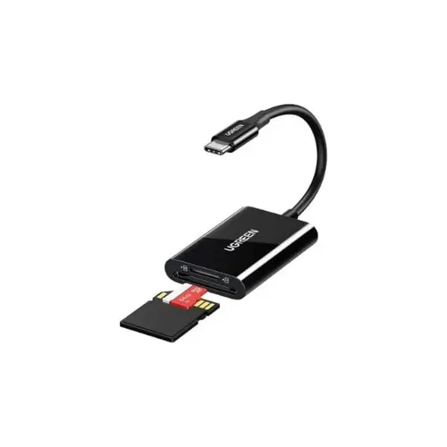 UGREEN 35622 2-in-1 USB-C SD & MicroSD Card Reader CM265 – 5Gbps, Dual Card Slots, Black