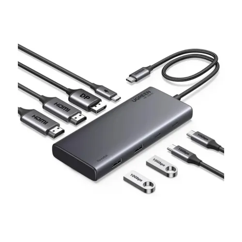 UGREEN 35625 8-in-1 Type-C Three Screen Multifunctional Hub