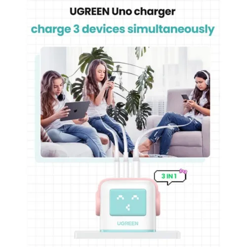 UGREEN 35857 Uno Nexode RG 65W 3 Port GaN Fast Charger